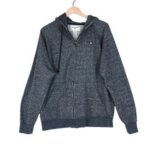 Billabong Zip Hoodie Size M Dark Heather Surf Skate Streetwear Soft Grunge